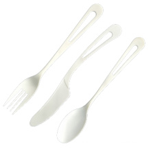 Designed Recycling 100% compostable CPLA biodegradable fork with hole